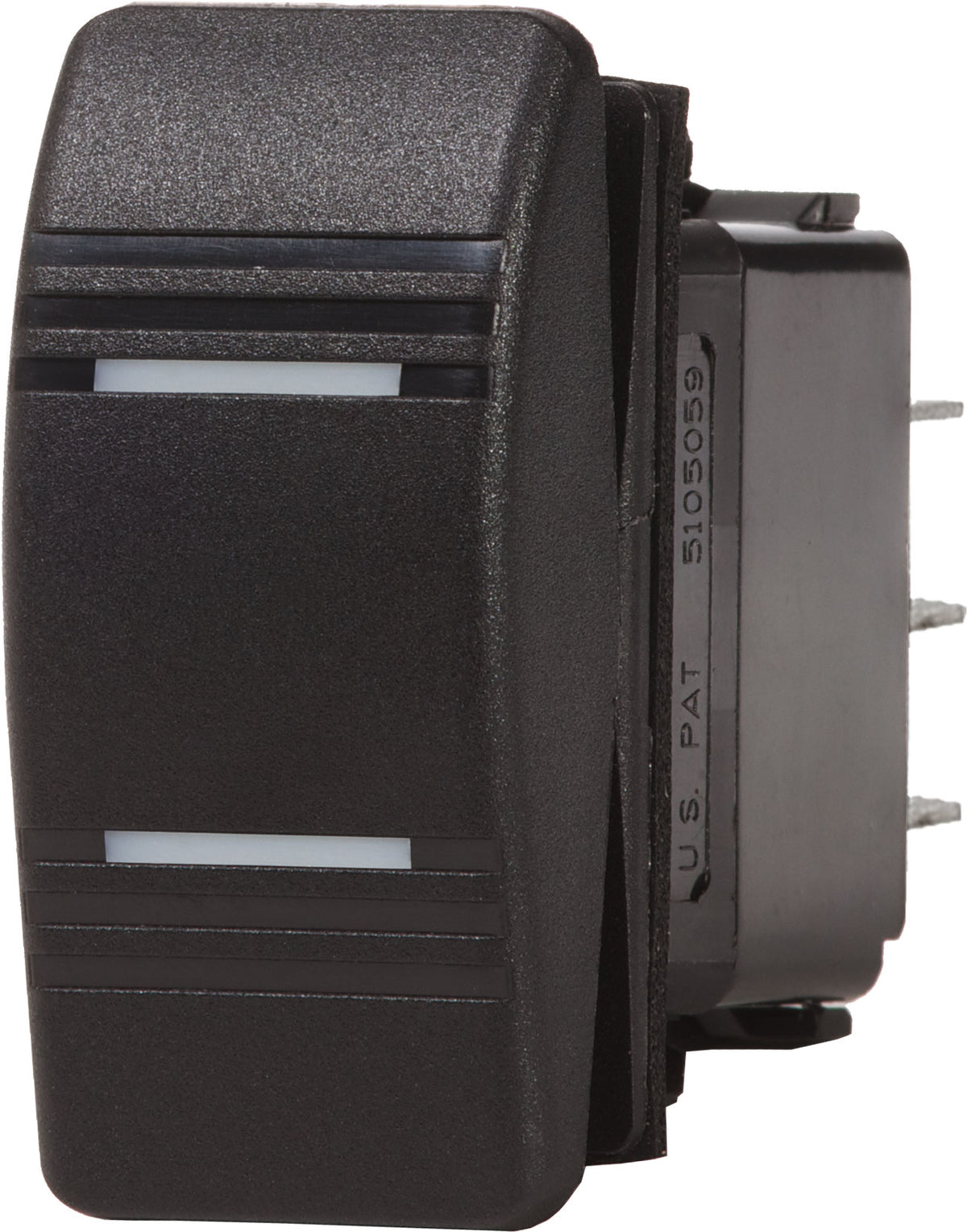 Blue Sea Systems Contura 3 8286 DPDT On-Off-On Rocker Switch, Black - Combines Nav Lights and Anchor Light