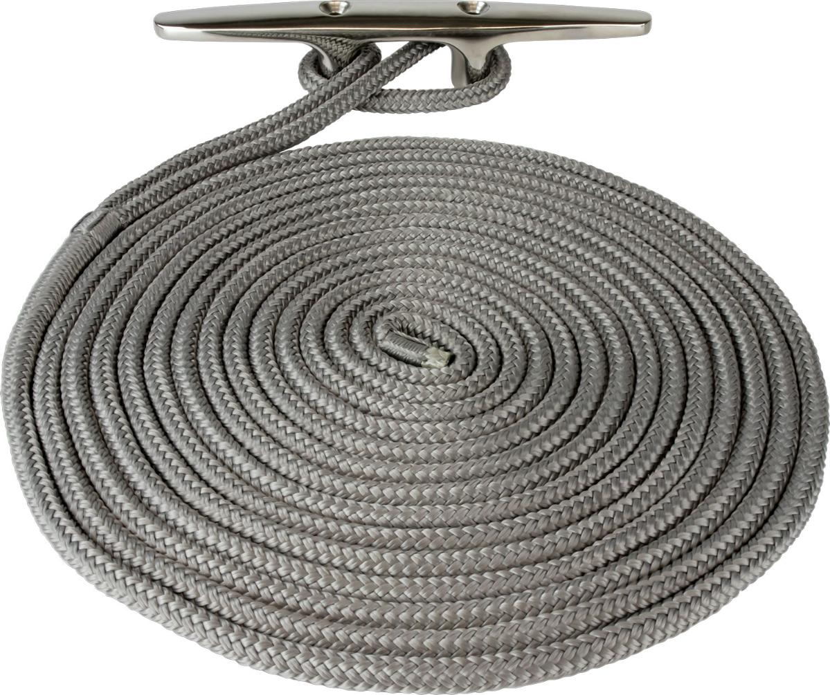 Sea-Dog Double Braided Nylon Dock Line - Spliced-Eye Mooring Line, Available in 3/8" to 5/8" and 10' to 35' Lengths