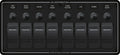 Blue Sea Systems 8371 Water Resistant Circuit Breaker Panel, 8 Position, Black