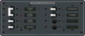 Blue Sea Systems 8412 120V AC Traditional Metal Panel, 30A Main + 4x15A Branch Breakers, 6 Positions