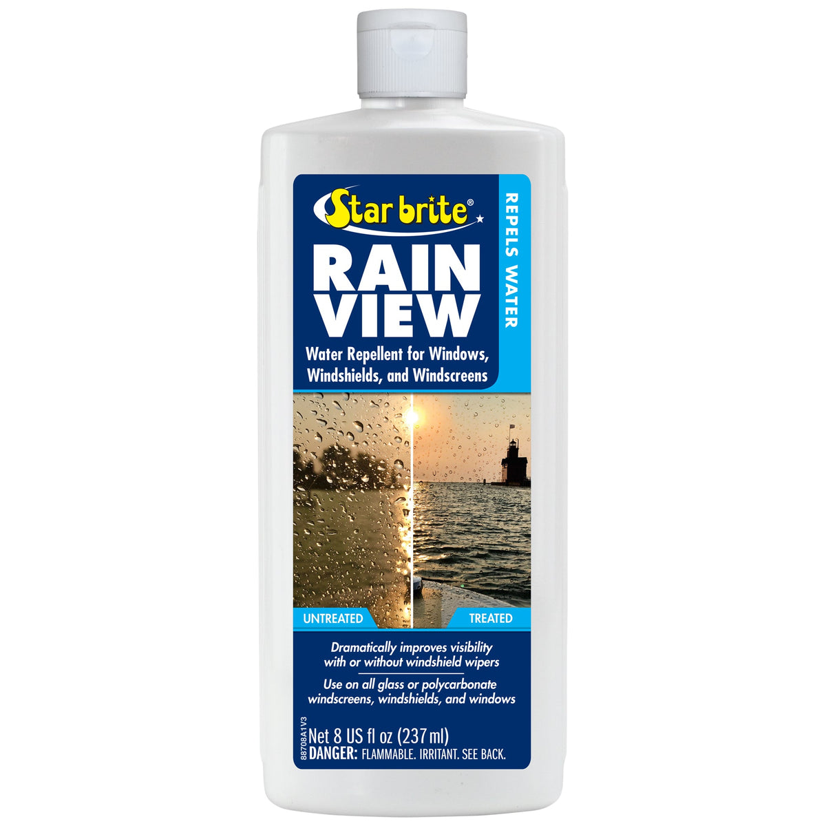 Star brite Rain View Water Repellent for Glass Windshields and Windows, 8 oz