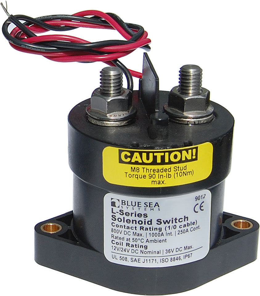Blue Sea Systems 9012 L-Series Solenoid Switch, 12-24V Ignition Protected