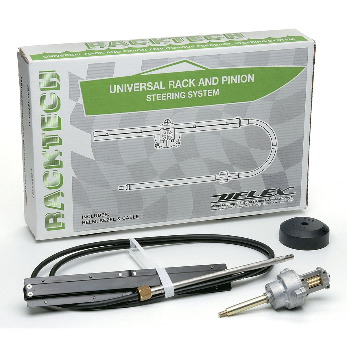 Uflex RACKTECH17 RackTech Rack and Pinion Steering System, 17 Foot TM87 Cable