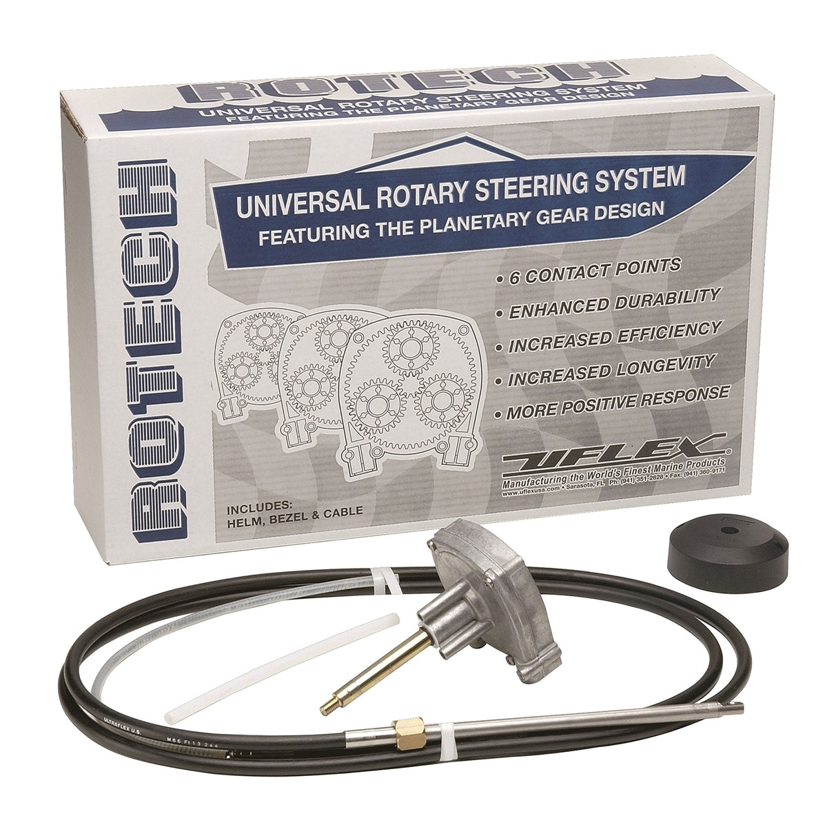 Uflex ROTECH10FC Rotech 10 Foot Rotary Steering System Kit