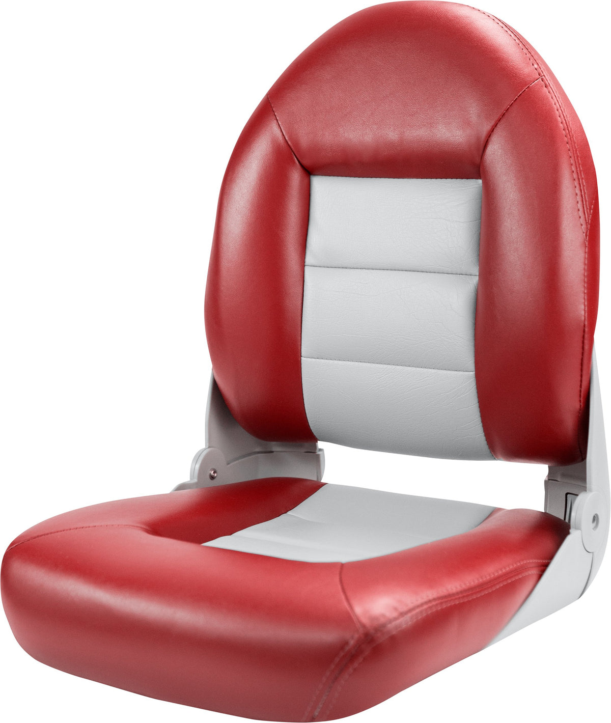 Tempress NaviStyle High Back Folding Boat Seat, Red/Gray, Model 54911