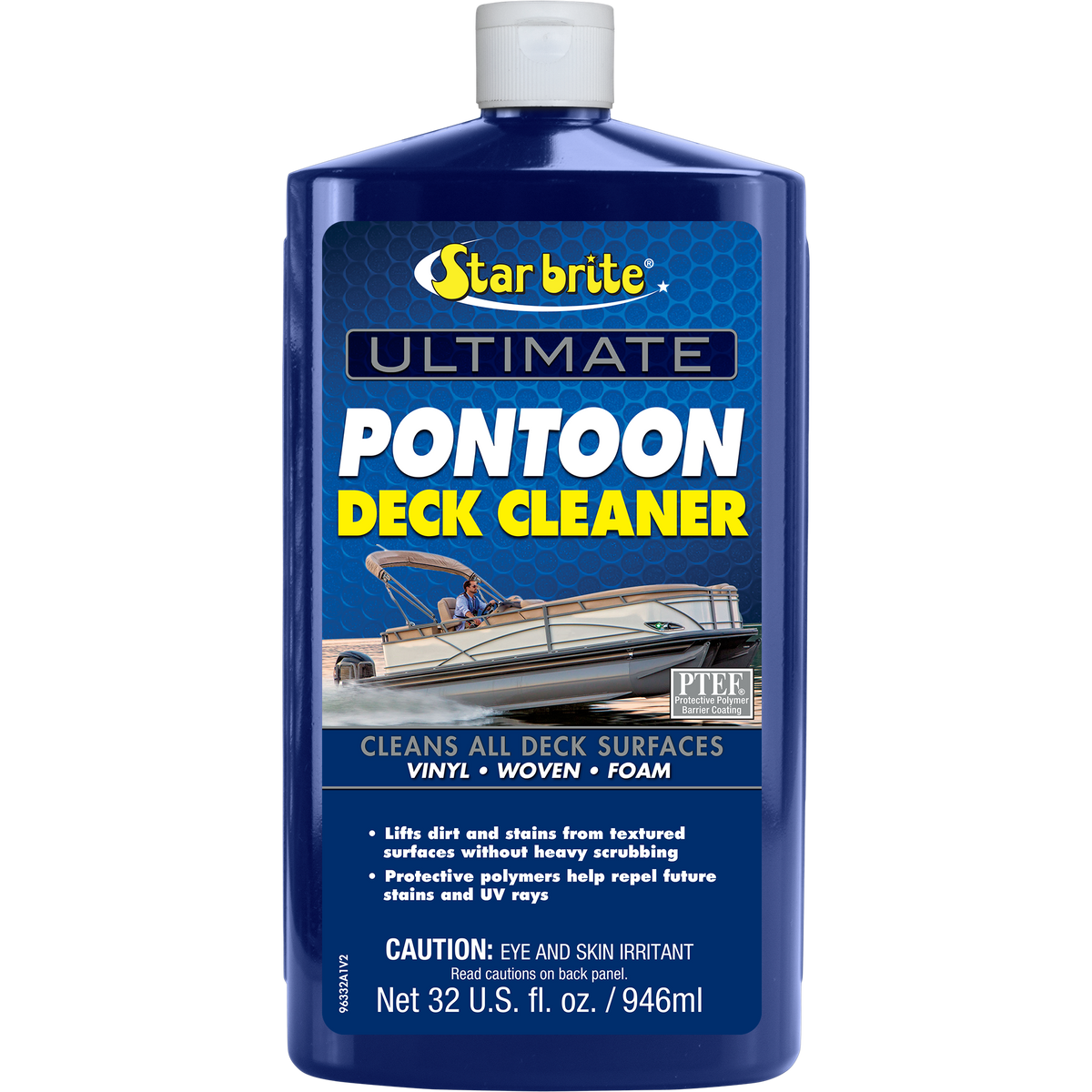 Star brite Ultimate Pontoon Deck Cleaner, 32 oz - Fiberglass and Painted Surface Cleaner with UV Protection
