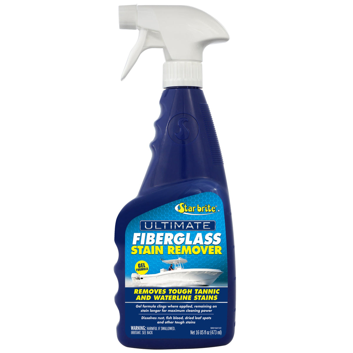 Star brite Ultimate Fiberglass Stain Remover Gel Spray, 16 oz, Rust, Waterline & Leaf Stain Remover