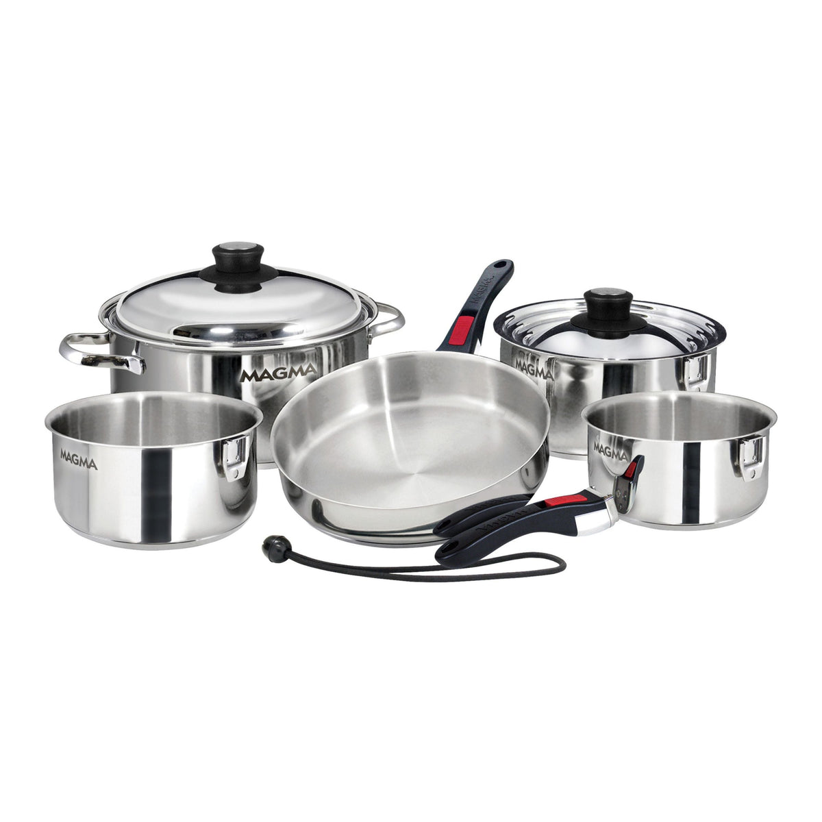 Magma A10-360L-IND 10-Piece Nesting Stainless Steel Cookware Set, Induction Compatible