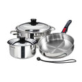 Magma A10-362-IND 7 Piece Stainless Steel Nesting Cookware Set, Induction Compatible