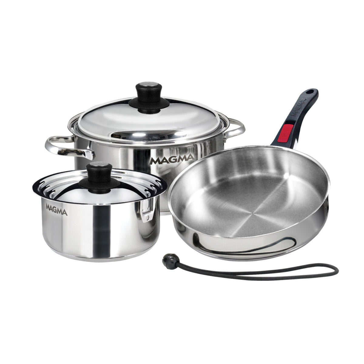 Magma A10-362-IND 7 Piece Stainless Steel Nesting Cookware Set, Induction Compatible