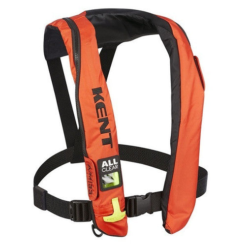 Kent A/M-33 Orange Auto/Manual Inflatable Life Vest, USCG Type V PFD, 30-65 Inch Chest