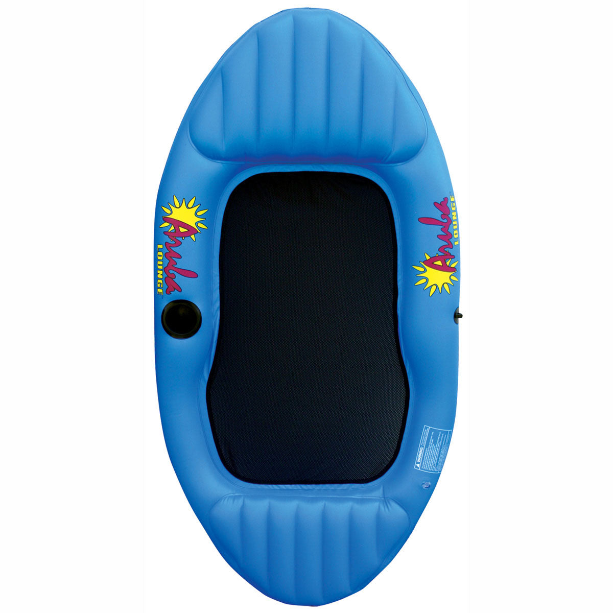 Airhead Aruba Lounge Inflatable Pool and Lake Float, One-Person Vinyl Lounger with Drink Holder