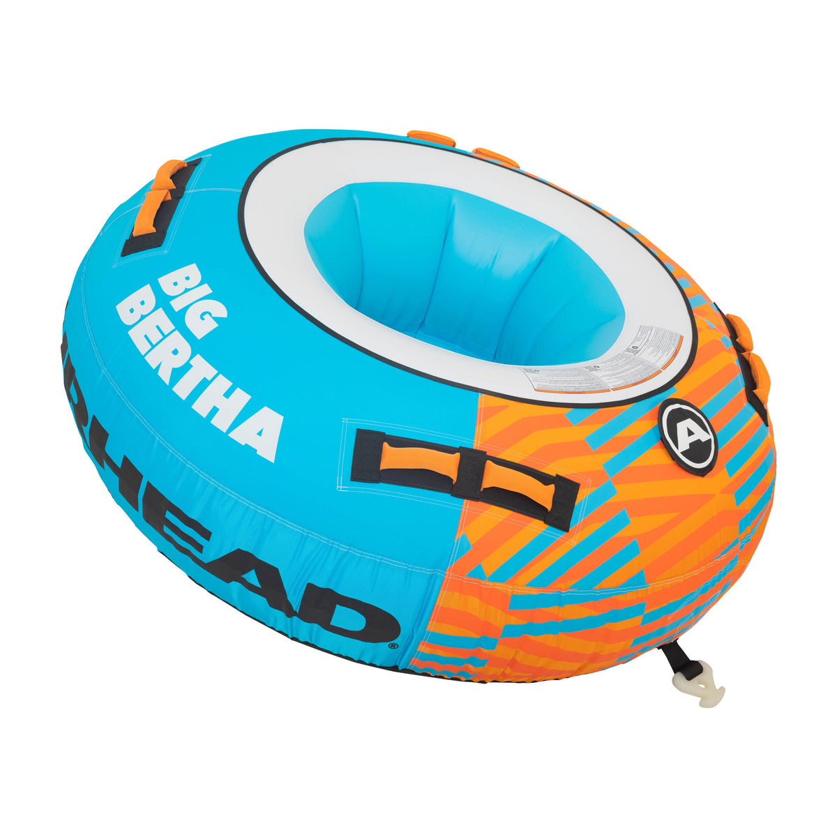 Airhead Big Bertha AHBT-1329 4 Rider Towable Tube with Kwik-Connect Tow System