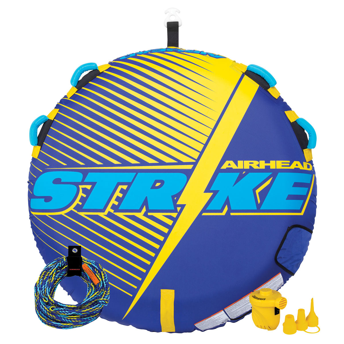 Airhead Strike Kit AHST-23K 1 Rider Towable Tube with 50-Foot Rope and 12-Volt Pump