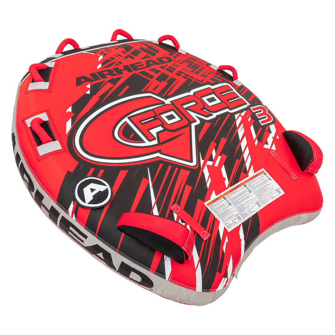 Airhead G-Force 3 Inflatable 3-Person Towable Tube with Stabilizer Fins (AHT3GF)