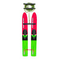 Airhead Watermelon 47 Inch Combo Water Skis with Removable Training Bar, Double Handle Rope, and Adjustable Bindings, Child Size 5-12