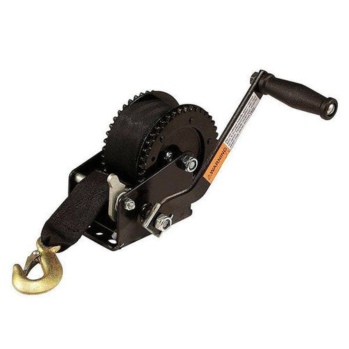 Attwood Dual Drive Trailer Winch 11195-4, 2,000 Pound Capacity, 4.1:1 Gear Ratio