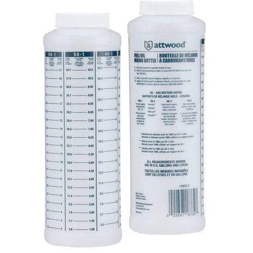 Attwood 11873-1 Wide-Mouth Fuel and Oil Mixing Container, 1 Quart