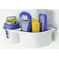 Boatmates Cruisin Caddy Boat Organizer, White, 12 x 4-1/2 x 3-1/2 Inch Suction Cup or Screw Mount Storage Caddy