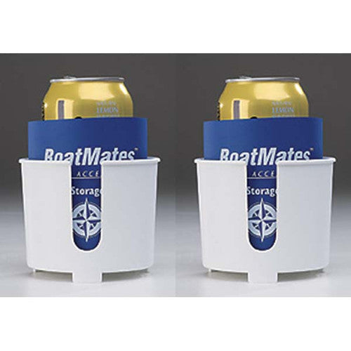 Boatmates Drink Holder with Koozie - Marine Cup Holder, Suction Cup or Screw-Mount, Single or 2-Pack