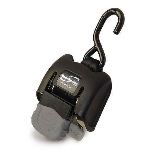 BoatBuckle F08893 Retractable Transom Tie Down Straps, 2,500 lb Break Strength, 43 Inch, Pair
