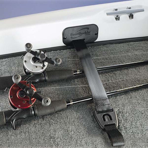BoatBuckle RodBuckle F14200 Retractable Fishing Rod Tie Down, 24 Inch Deck Mount
