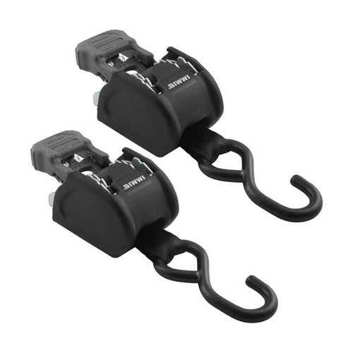 BoatBuckle Mini Retractable Transom Tie-Down, 1 Inch x 72 Inch, Pair, F106877