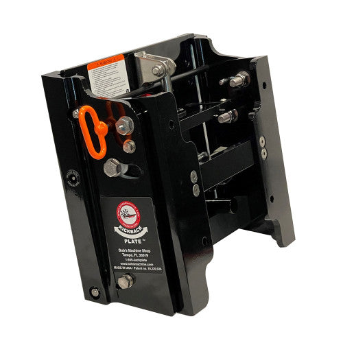 Bob's Machine 6" Action Series Hydraulic Kick-Back Jack Plate - Powder-Coated Black, Up to 150 HP
