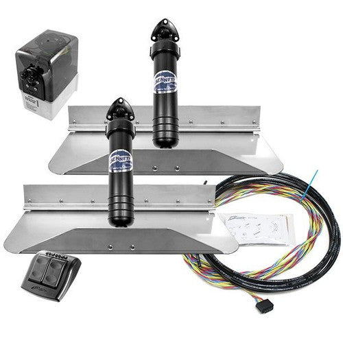 Bennett Marine Hydraulic Trim Tab Kit, 24 x 9 Inch, Euro-Style Control, Part 6BT500028900
