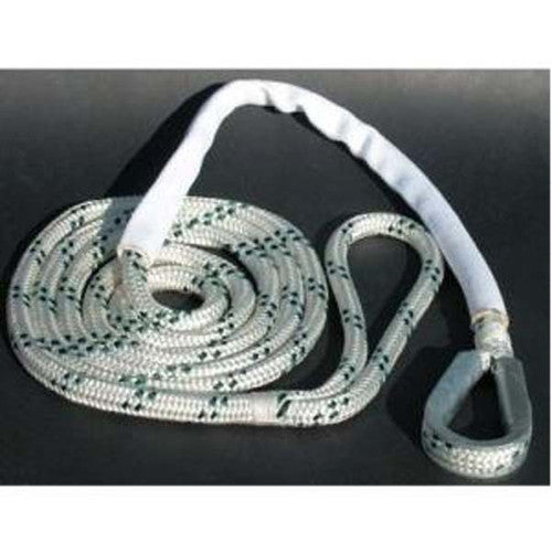 Custom Cordage Double Braid Mooring Pendant - Nylon Core, Polyester Cover, Hand-Spliced Eye, Available 1/2" to 1"