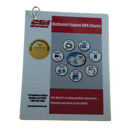 CDI Electronics 961-0003 Laminated DVA Charts for Chrysler/Force, Johnson/Evinrude, OMC Sea Drive, Mercury, and Yamaha