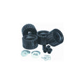 CE Smith Ribbed Roller Kit - Black Natural Rubber, 5 Inch x 3 Inch Rollers for 1-1/8 Inch Shaft, Part 29210