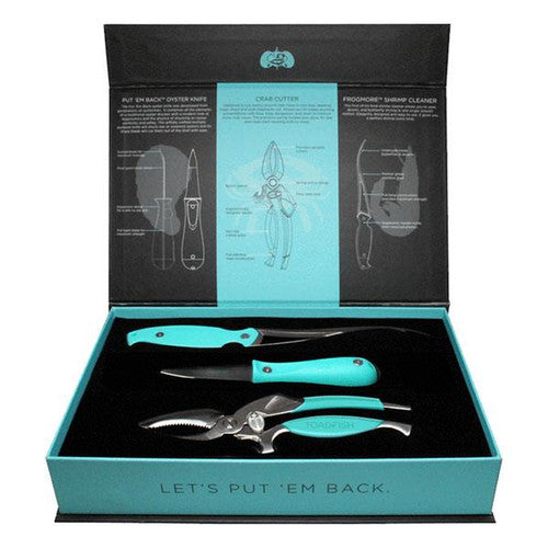 Toadfish Outfitters Coastal Kitchen Collection - Oyster Knife, Shrimp Cleaner, Crab Claw Cutter Set (1011)