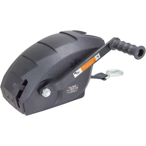 Dutton-Lainson 17048 Manual Trailer Winch, 1900 lb Capacity, 9-1/2 Inch Offset Handle, 20 Foot Strap