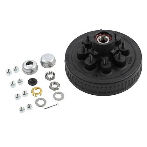 Dexter Hub-Drum Kit K08-219-1G, 7,000 lb Axle, 8 on 6.50 Bolt Circle, 1/2 inch Studs, Pre-Greased
