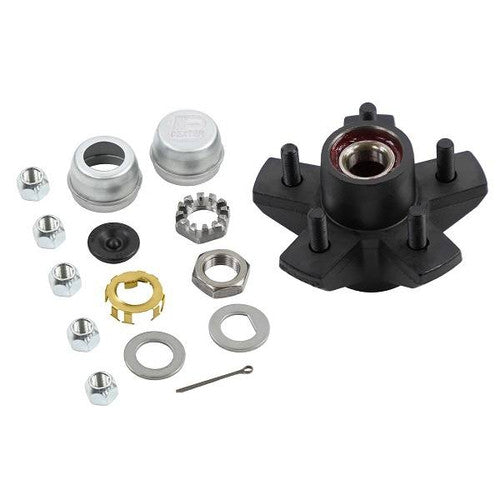 Dexter Trailer Hub Assembly Kit K08-248-1G, 5 on 4-1/2 Inch, 3500 lb E-Z Lube Idler Axle