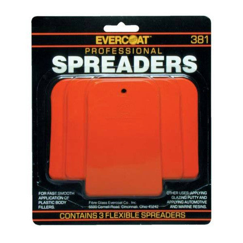Fiberglass Evercoat 381 Plastic Spreaders for Body Filler and Putty, Flexible 3-Pack
