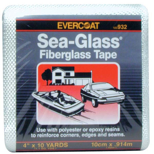 Evercoat 932 Fiberglass Woven Tape, 4 Inch x 10 Yard Non-Raveling Marine Repair Tape