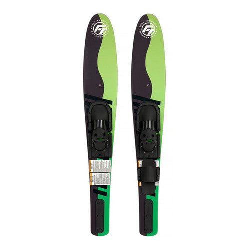 Full Throttle Shaped Junior Waterskis, 54 Inch, Riders Up to 140 lbs