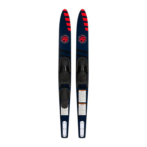 Full Throttle Traditional 68 Inch Combo Waterskis with Adjustable Side Bindings