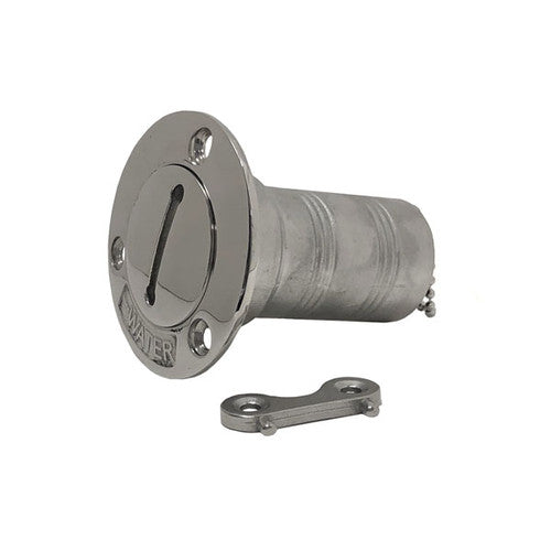 Gen3 Marine Stainless Steel Water Deck Fill with Key, 1-1/2 Inch Hose, 316 Stainless Steel