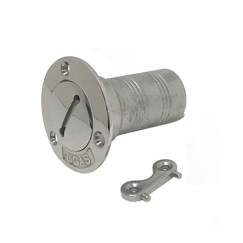 Gen3 Marine 3 Inch Stainless Steel Gas Deck Fill with Locking Key and Chain
