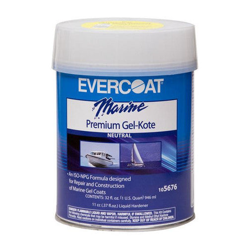 Evercoat Gel-Kote Neutral Marine Gel Coat, Quart, Part 5676