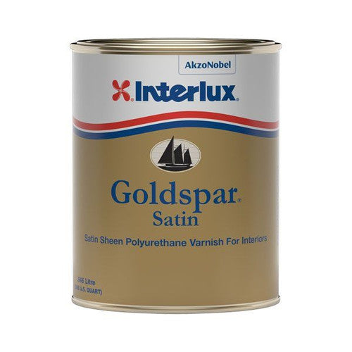 Interlux Goldspar Satin Varnish, Quart - Low-Gloss Satin Finish for Marine Wood and Brightwork