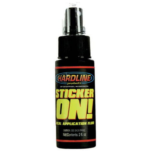 Hardline Products Sticker On! Decal Application Fluid, 2 oz Push Pump Bottle for Boat Decals and Graphics