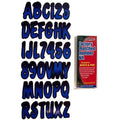 Hardline Products 3 Inch Boat Letter and Number Kit - Blue and Black or White and Black, 146 Decals