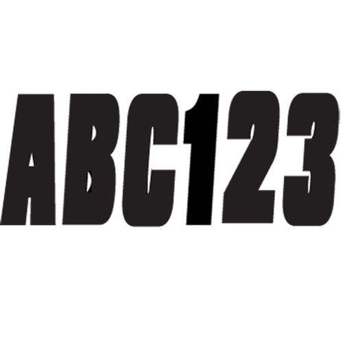 Hardline Products 3 Inch Boat Registration Letter and Number Kit, 146-Piece Vinyl Decal Set - Available in White or Black