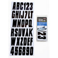 Hardline Products INFBLK350 Black Inflatable Boat Registration Letter and Number Kit, 146-Piece Vinyl Decal Set for Hypalon and PVC Boats