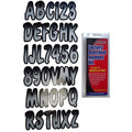 Hardline Products 3 Inch Boat Letter and Number Kit - 146-Piece Vinyl Decal Set, Available in Silver/Black, Black/Kiwi, White, Burgundy/Black, and Black/Red