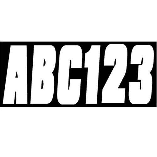 Hardline Products 3 Inch Boat Registration Letter and Number Kit, 146-Piece Vinyl Decal Set - Available in White or Black